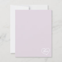 Heart Family Photo Script Custom Gift Note Card