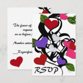 Heart Felt RSVP Kaartje (Voorkant / Achterkant)