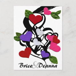 Heart Felt sparen de datum Aankondigingskaart