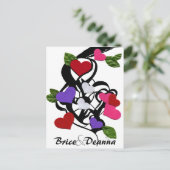 Heart Felt sparen de datum Aankondigingskaart (Staand voorkant)