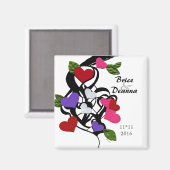 Heart Felt sparen de datum Magneet (Voorkant / Achterkant)