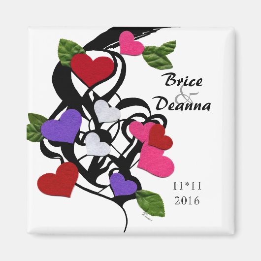 Heart Felt sparen de datum Magneet (Voorkant)