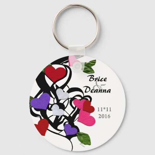 Heart Felt Wedding Favor Sleutelhanger (Voorkant)