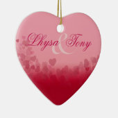 Heart Festival Valentijn Love Passen getrouwd Coup Keramisch Ornament (Rechts)