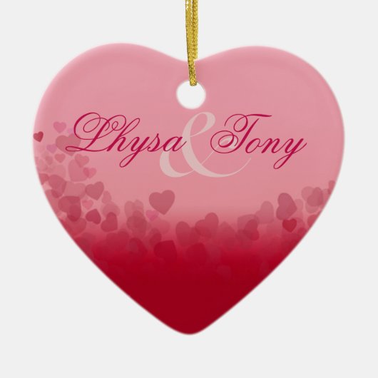 Heart Festival Valentijn Love Passen getrouwd Coup Keramisch Ornament (Voorkant)