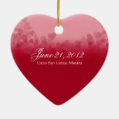 Heart Festival Valentijn Love Passen getrouwd Coup Keramisch Ornament (Achterkant)