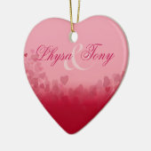 Heart Festival Valentijn Love Passen getrouwd Coup Keramisch Ornament (Links)