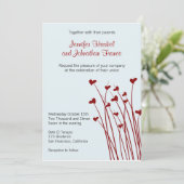 Heart Fields Sweetness Wedding Invite Kaart (Staand voorkant)