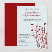 Heart Fields Sweetness Wedding Invite Kaart (Voorkant / Achterkant)