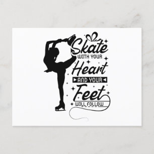 Heart Figuur Skating Briefkaart