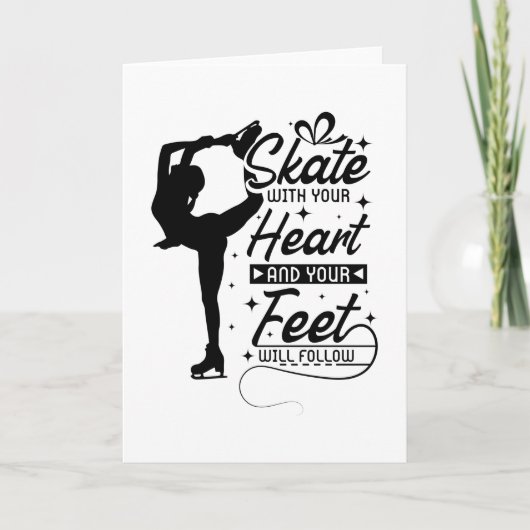 Heart Figuur Skating Kaart (Voorkant)