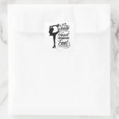 Heart Figuur Skating Vierkante Sticker (Tas)