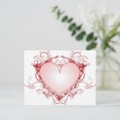Heart Filigree Briefkaart (Staand voorkant)