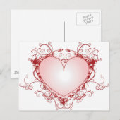 Heart Filigree Briefkaart (Voorkant / Achterkant)