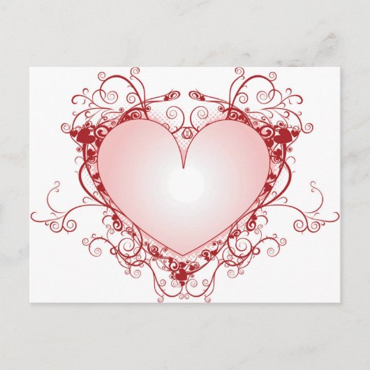 Heart Filigree Briefkaart (Voorkant)