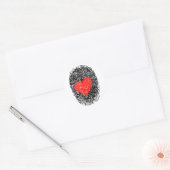 Heart Fingerprint Love Sticker (Envelop)