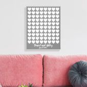Heart Fingerprint Weddenschap Canvas Afdruk (Insitu (Woonkamer))