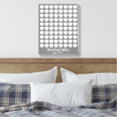 Heart Fingerprint Weddenschap Canvas Afdruk (Insitu (Slaapkamer))