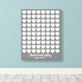Heart Fingerprint Weddenschap Canvas Afdruk (Insitu (Houten vloer))
