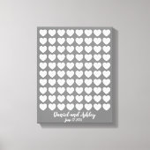 Heart Fingerprint Weddenschap Canvas Afdruk (Voorkant)