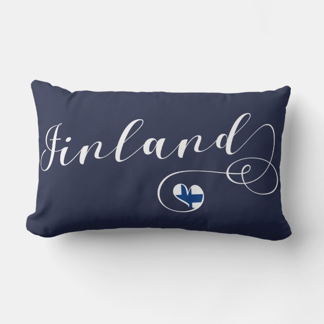 Heart Finland Pillow, Fins, Finn Kussen (Voorkant)