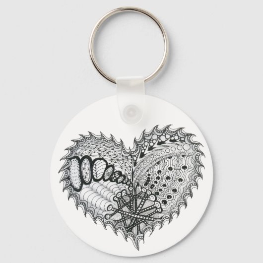 Heart Fire Doodle Sleutelhanger (Voorkant)