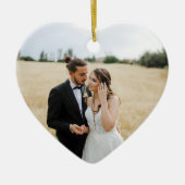 Heart First Christmas Ornament | Newlywed Photo  (Voorkant)