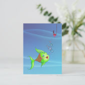 HEART FISH BUBBLE VAN SHARON SHARPE BRIEFKAART (Staand voorkant)