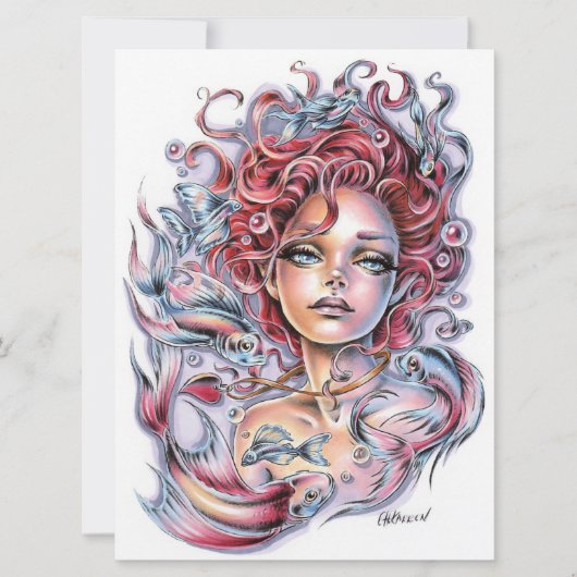 Heart Fish Pisces Ocean Zee Art Kaart (Voorkant)