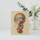 Heart Flag Hot Air-ballon Briefkaart (Staand voorkant)