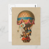 Heart Flag Hot Air-ballon Briefkaart (Voorkant / Achterkant)