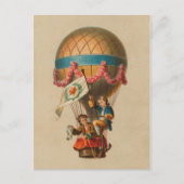 Heart Flag Hot Air-ballon Briefkaart (Voorkant)