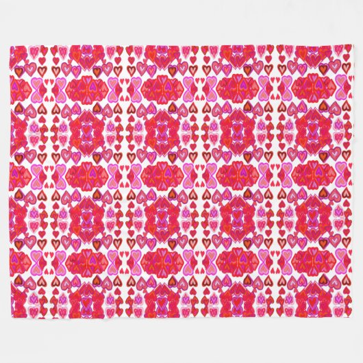 Heart Fleece Blanket (Voorkant (Horizontaal))