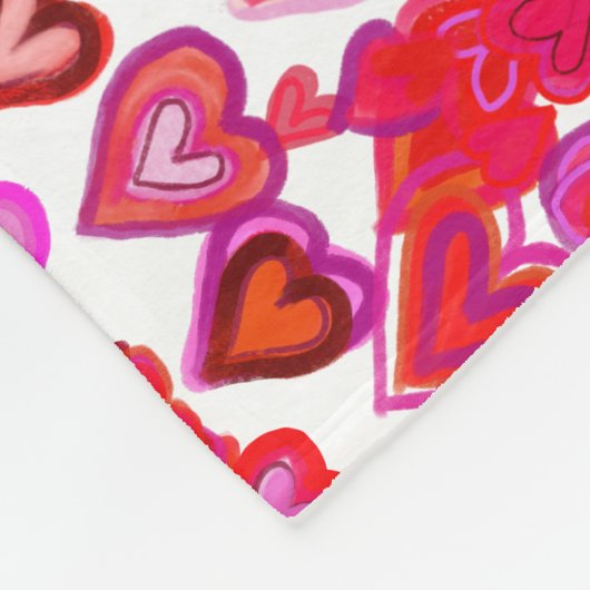 Heart Fleece Blanket (Hoek)