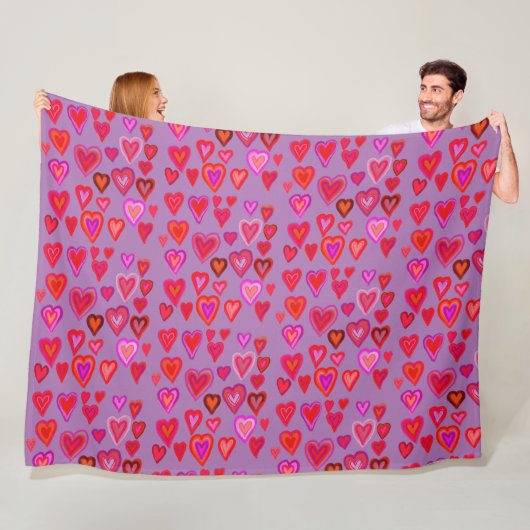 Heart Fleece Blanket (In situ)