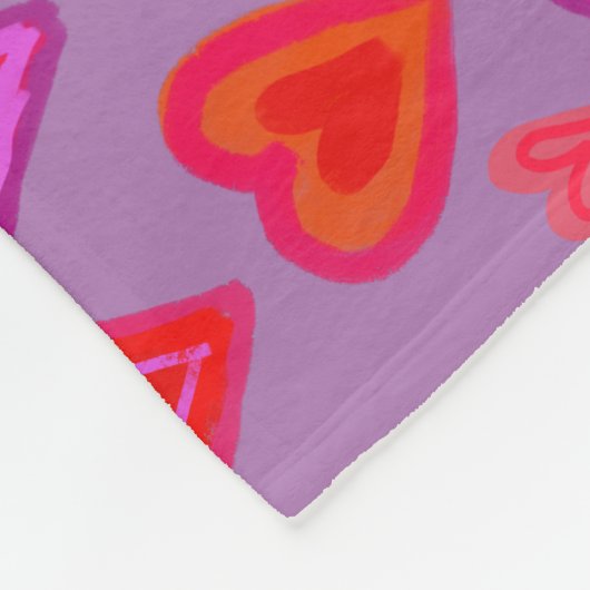 Heart Fleece Blanket (Hoek)