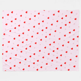Heart Fleece Blanket Deken