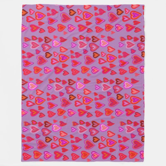 Heart Fleece Blanket Deken (Voorkant)