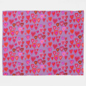 Heart Fleece Blanket Deken (Voorkant (Horizontaal))