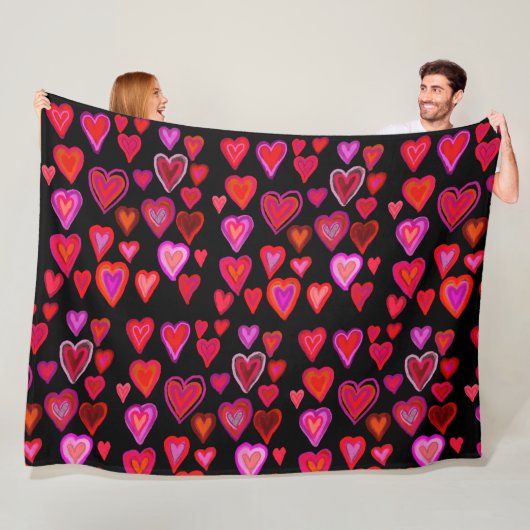 Heart Fleece Blanket Deken (In situ)
