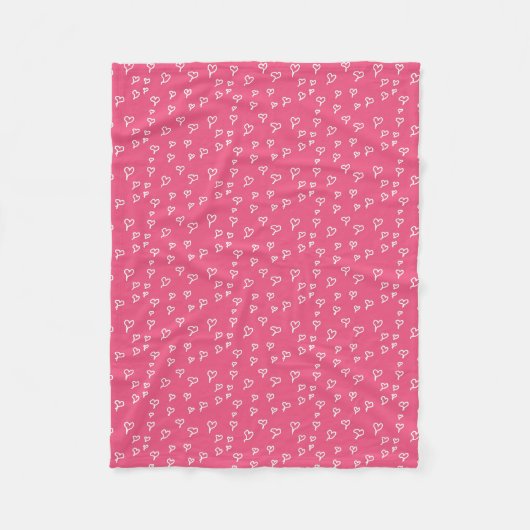 Heart Fleece Blanket Deken (Voorkant)