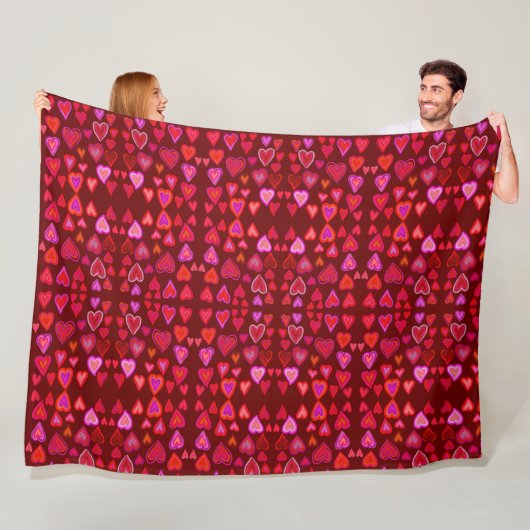 Heart Fleece Blanket Deken (In situ)