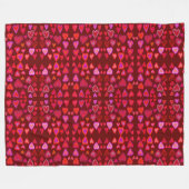 Heart Fleece Blanket Deken (Voorkant (Horizontaal))