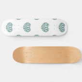 Heart Floral Pattern Persoonlijk Skateboard (Horizontaal)