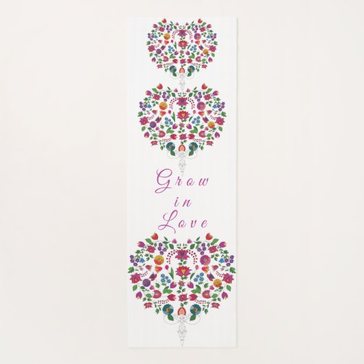 Heart Floral Pattern Yogamat (Achterkant)