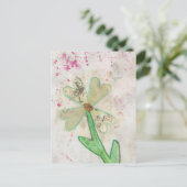 Heart Flower Collage Briefkaart (Staand voorkant)