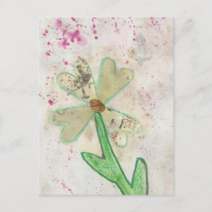 Heart Flower Collage Briefkaart