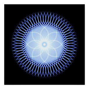 Heart Flower Mandala Perfect Poster