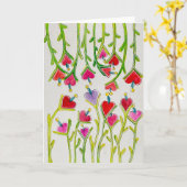 Heart Flower Pattern Blank Kaart (Gele Bloem)