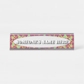 Heart Flowers door Kenneth Yoncich Bureau Naambordje (Voorkant)